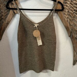 Knit mocha tank